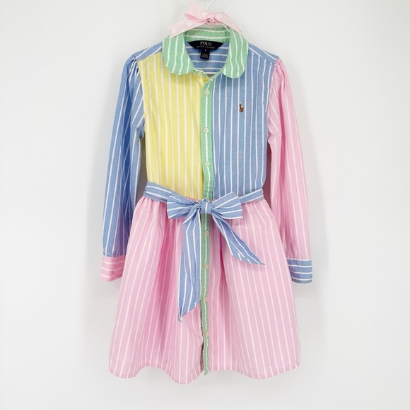 Ralph Lauren Other - Polo Ralph Lauren Kids Striped Cotton Fun Shirtdress